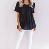 Trip to Tuscany Shift Top in Navy Image - 1