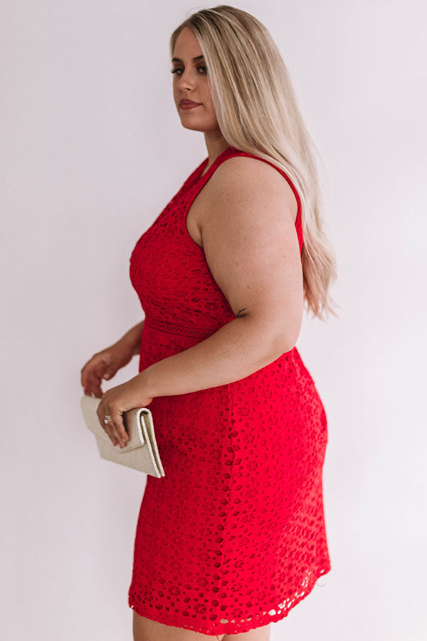 One of a Kind Crochet Dress in Red Curves Image - 3