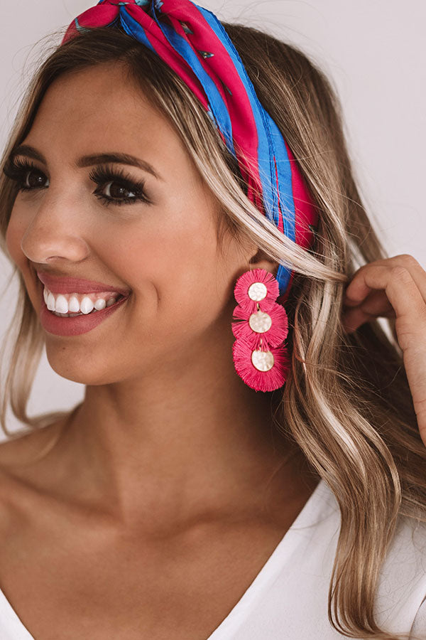 Sea And Serenity Earrings In Hot Pink Image - 1