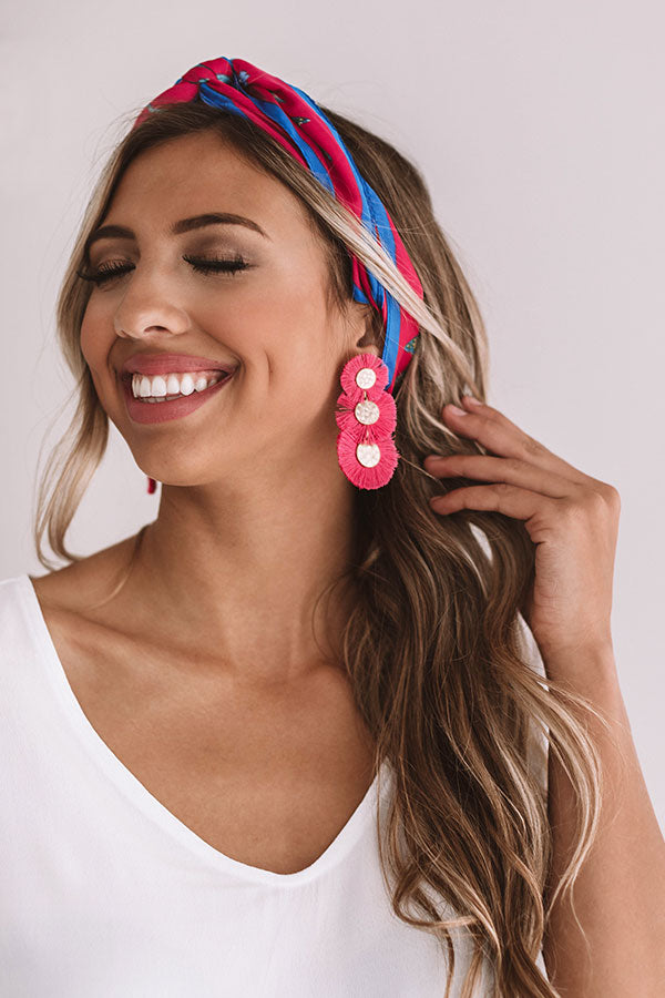 Sea And Serenity Earrings In Hot Pink Image - 2