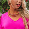 Sand And Sun Beaded Necklace in Pink Image - 1
