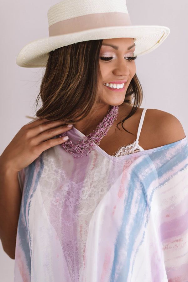 Sand And Sun Beaded Necklace in Orchid Image - 3