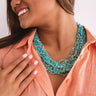 Sand And Sun Beaded Necklace in Turquoise Image - 1