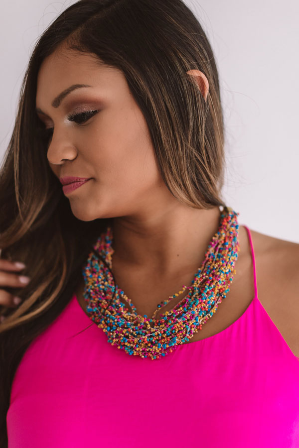 Sand And Sun Beaded Necklace in Multi Image - 2