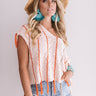 Seaside Strollin' Knit Top In Peach Image - 1