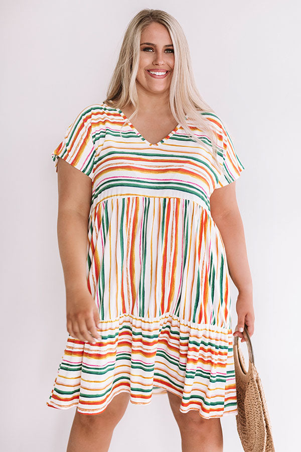 Sunny Vibes Only Babydoll Dress In Green  Curves Image - 2