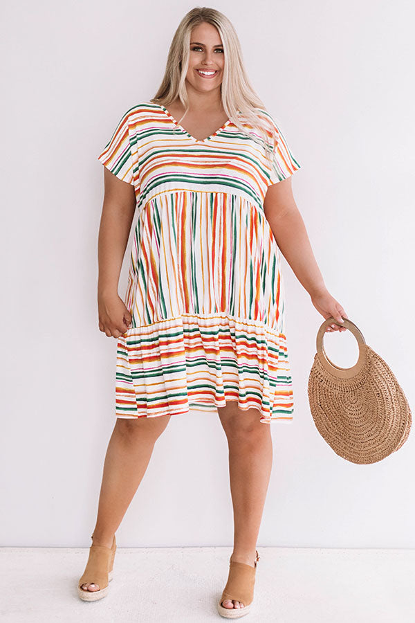 Sunny Vibes Only Babydoll Dress In Green  Curves Image - 1