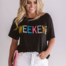 It's The Weekend Boyfriend Tee In Black Image - 1