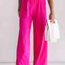 Vip Only High Waist Trousers In Hot Pink Image - 1