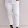 The Reyna Midrise Distressed Ankle Skinny Curves Image - 1