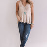 Hotel California Knit Tank in Iced Latte Image - 1