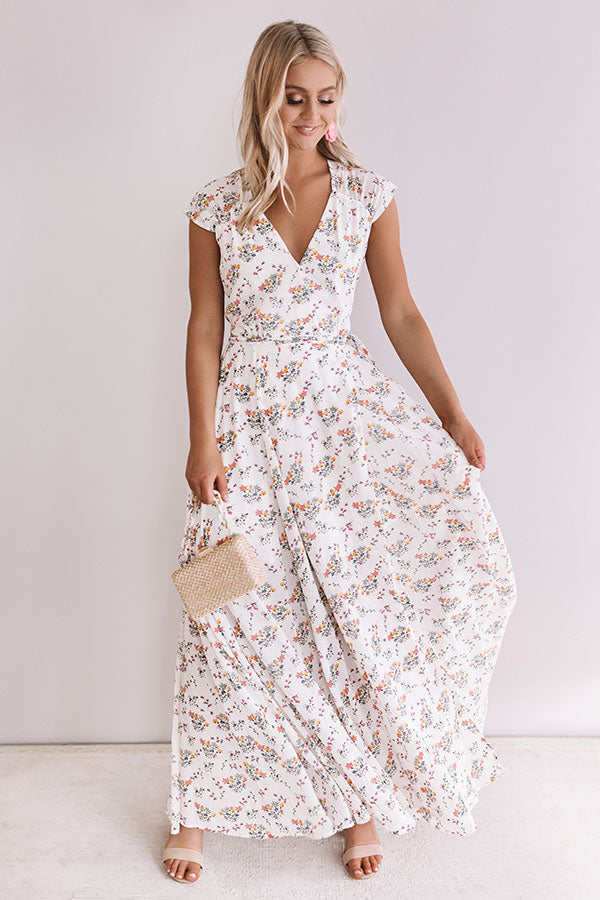Pretty For The Party Floral Wrap Maxi Image - 1