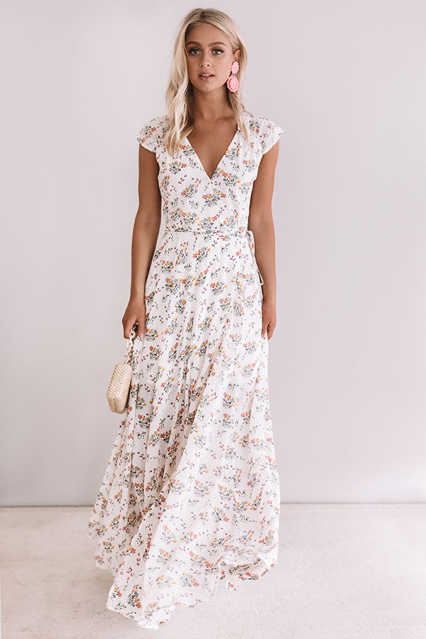 Pretty For The Party Floral Wrap Maxi Image - 2