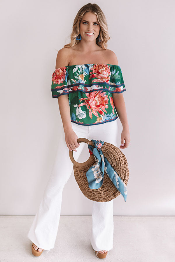 Pass The Mojitos Off Shoulder Top Image - 2