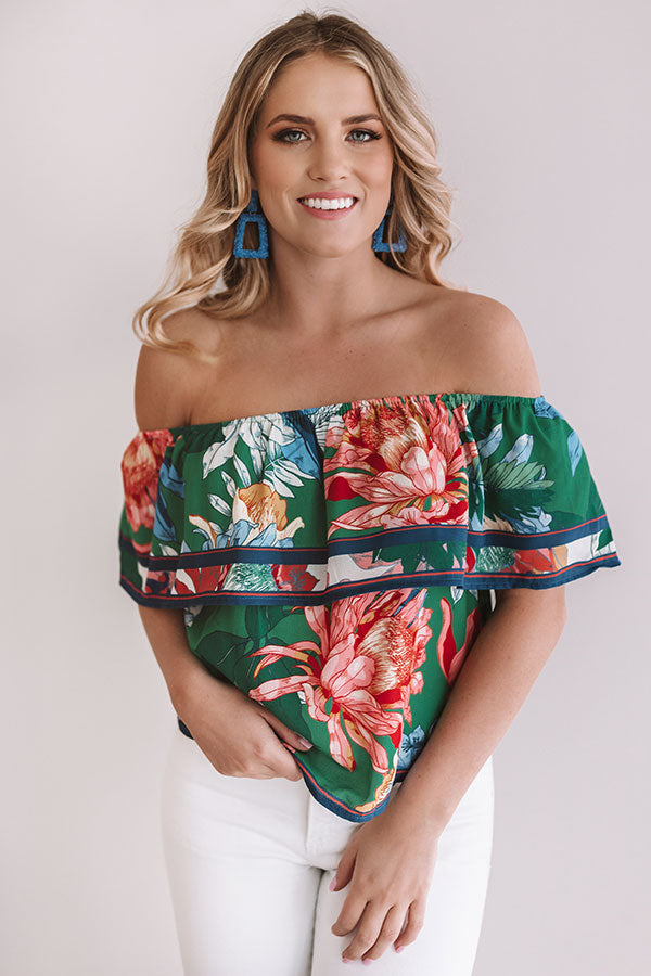 Pass The Mojitos Off Shoulder Top Image - 4