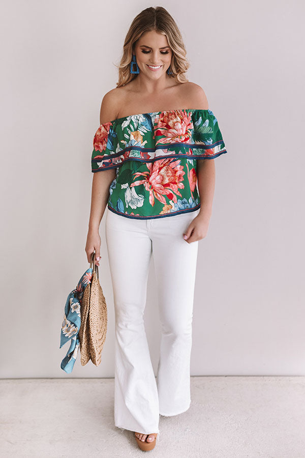 Pass The Mojitos Off Shoulder Top Image - 1