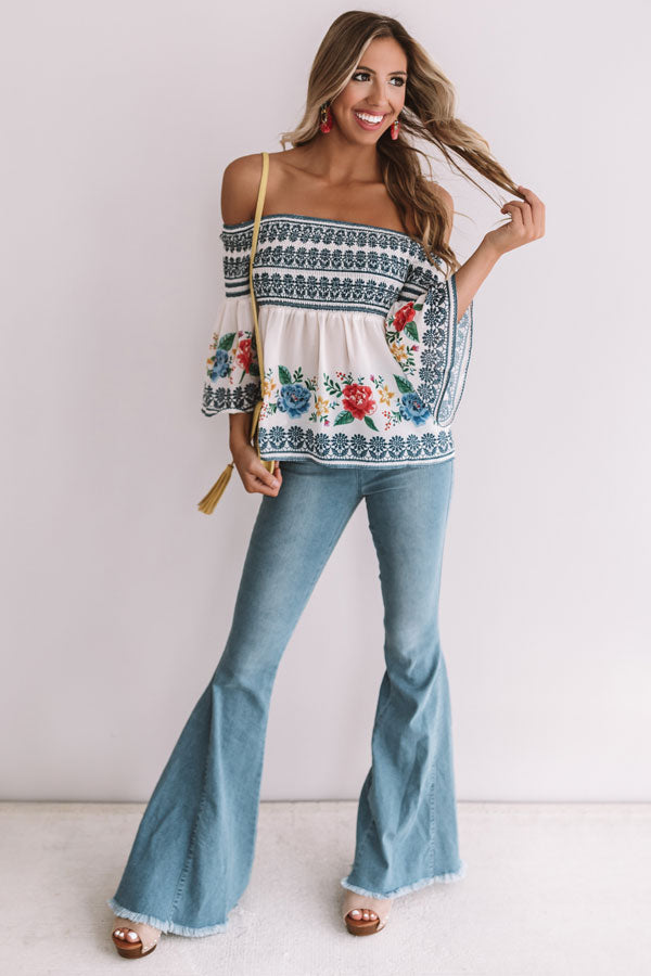 Two For The Show Smocked Top in Cream Image - 2