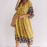 Silver Lining Paisley Midi Dress in Yellow Image - 1