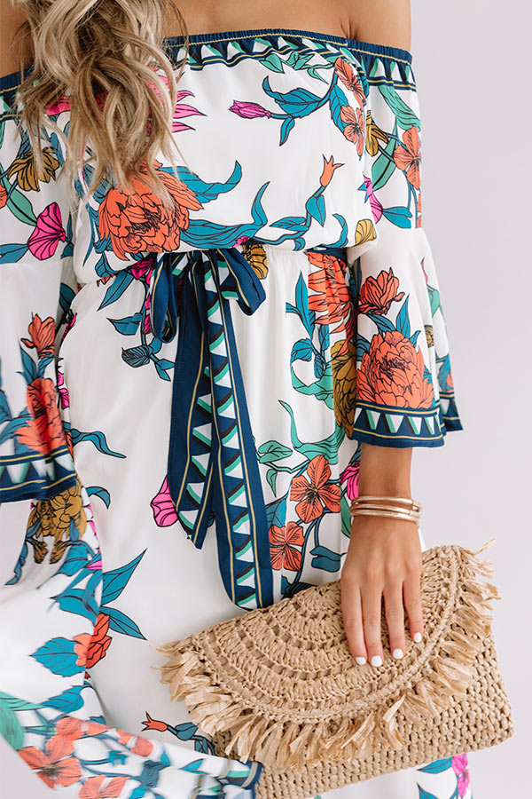 Bubbly with Besties Off Shoulder Midi Image - 5