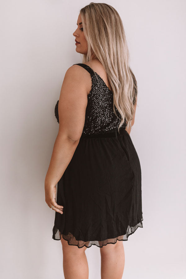 Love and Limos Sequin Dress in Black Curves Image - 4