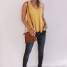 Hotel California Knit Tank in Golden Honey Image - 1