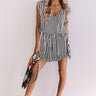 Swirls And Kisses Stripe Dress In Black Image - 1