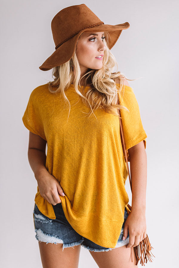 Check It Out Shift Tee in Mustard Image - 3