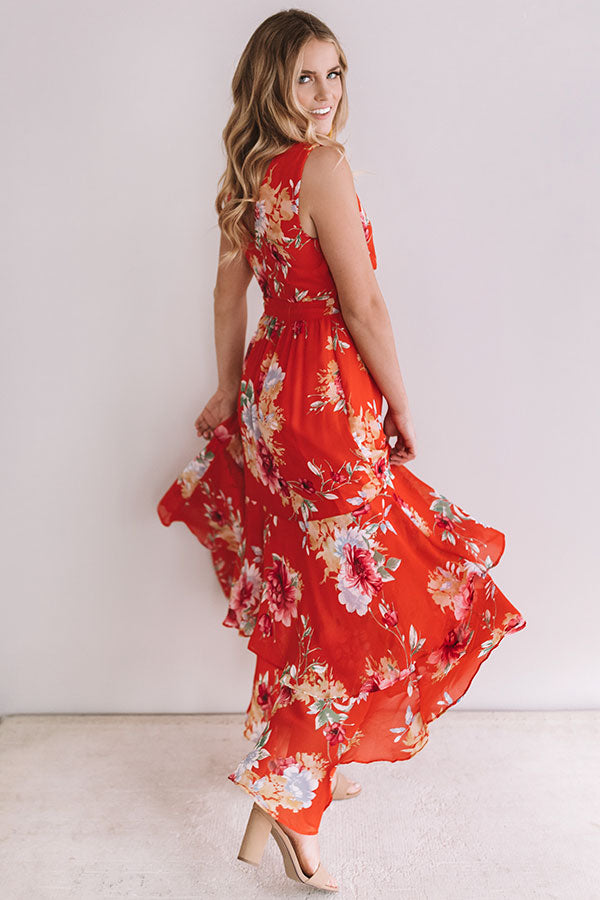Floral First Impressions Faux Wrap Maxi Image - 5