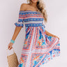 Venice Vacay Smocked Midi in Royal Blue Image - 1