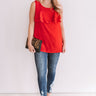 Summertime Lovin' Ruffle Tank In Red Image - 1