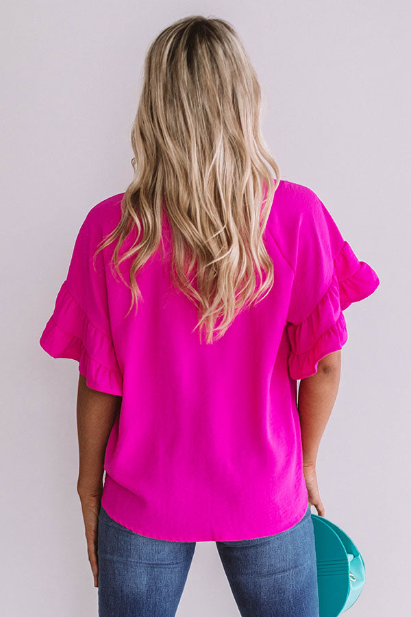Uptown Night Out Shift Top In Hot Pink Image - 4