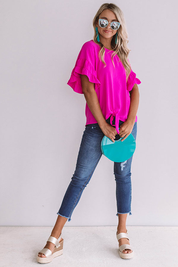 Uptown Night Out Shift Top In Hot Pink Image - 1