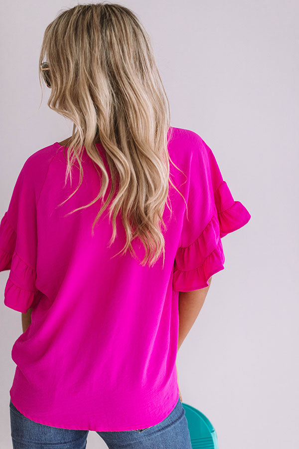 Uptown Night Out Shift Top In Hot Pink Image - 5