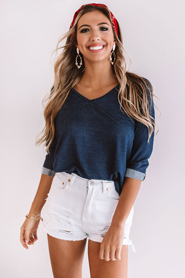 Cali Chill Shift Tee In Navy Image - 3