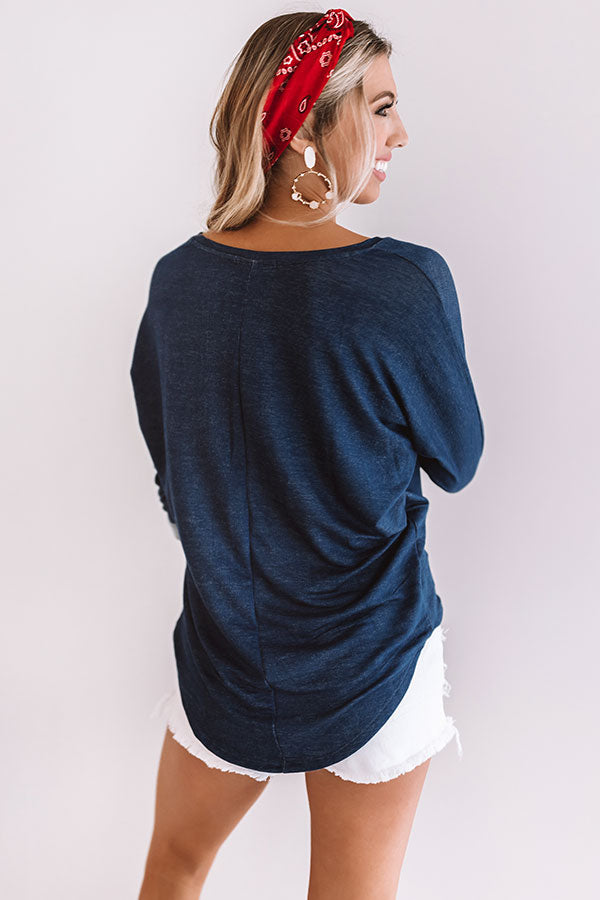 Cali Chill Shift Tee In Navy Image - 4