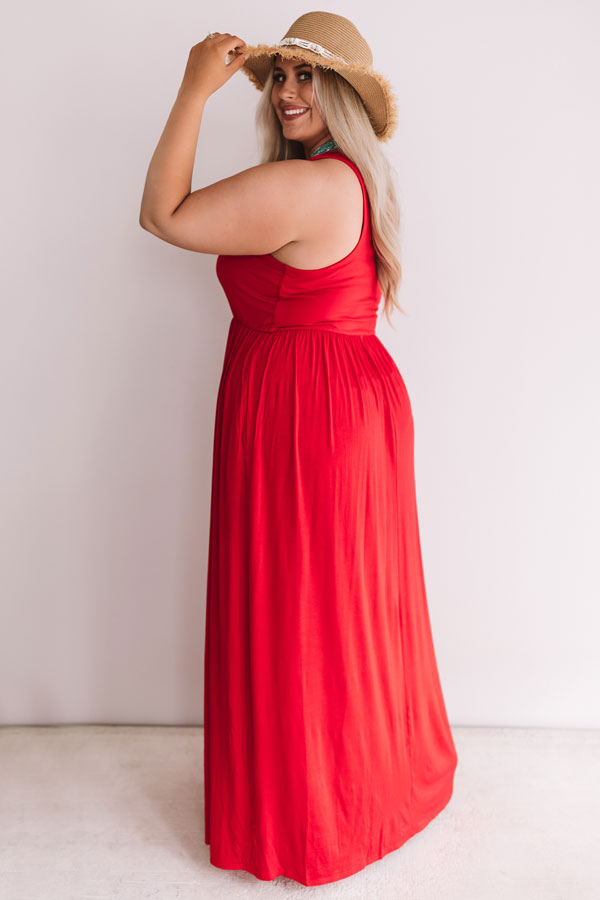 Summer Love Maxi In Red  Curves Image - 3