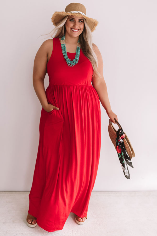 Summer Love Maxi In Red  Curves Image - 1