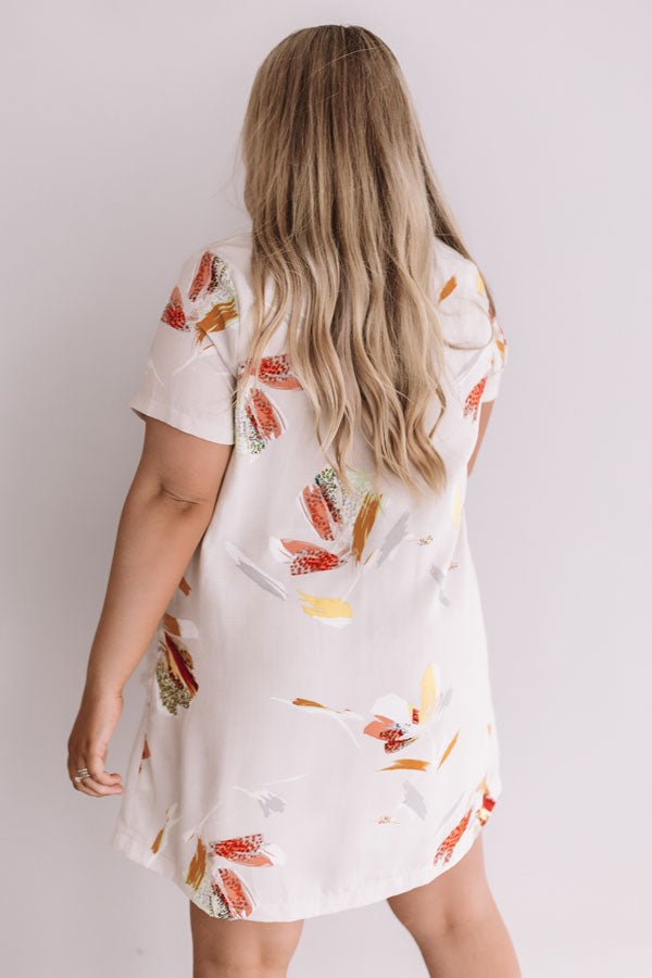 Pier Party Floral Shift Dress In Birch  Curves Image - 3