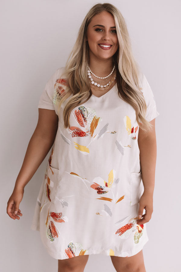 Pier Party Floral Shift Dress In Birch  Curves Image - 2