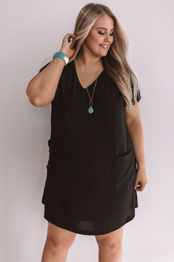 Pier Party Shift Dress In Black Curves Image - 3