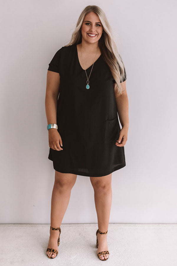 Pier Party Shift Dress In Black Curves Image - 1