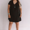 Pier Party Shift Dress In Black Curves Image - 1