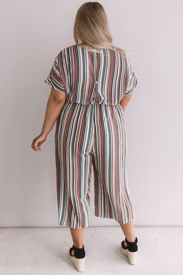 Making It In Manhattan Stripe Jumpsuit  Curves Image - 4