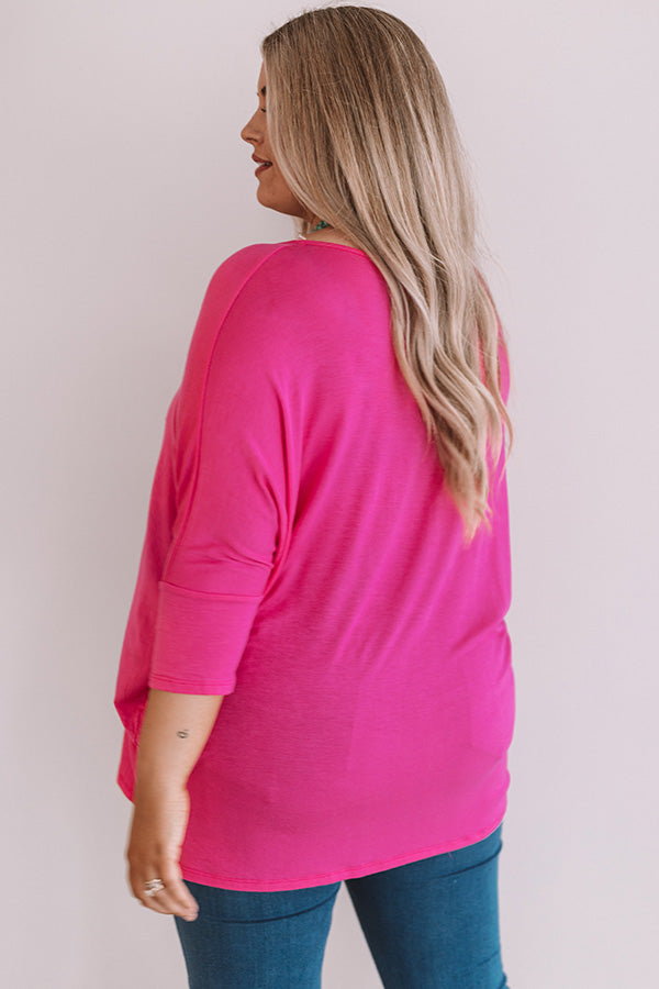 Better And Brighter Shift Top In Pink Curves Image - 3