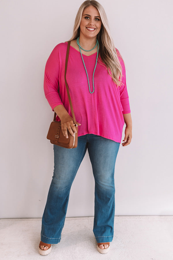 Better And Brighter Shift Top In Pink Curves Image - 2