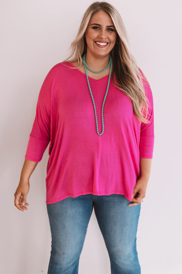 Better And Brighter Shift Top In Pink Curves Image - 1