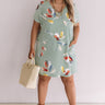 Pier Party Floral Shift Dress In Mint  Curves Image - 1