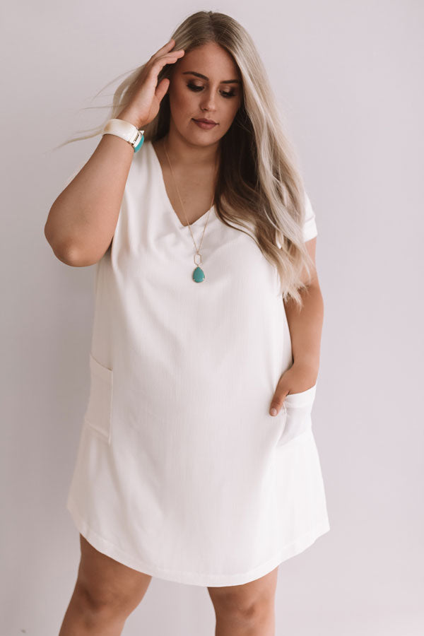 Pier Party Shift Dress In Cream Curves Image - 2