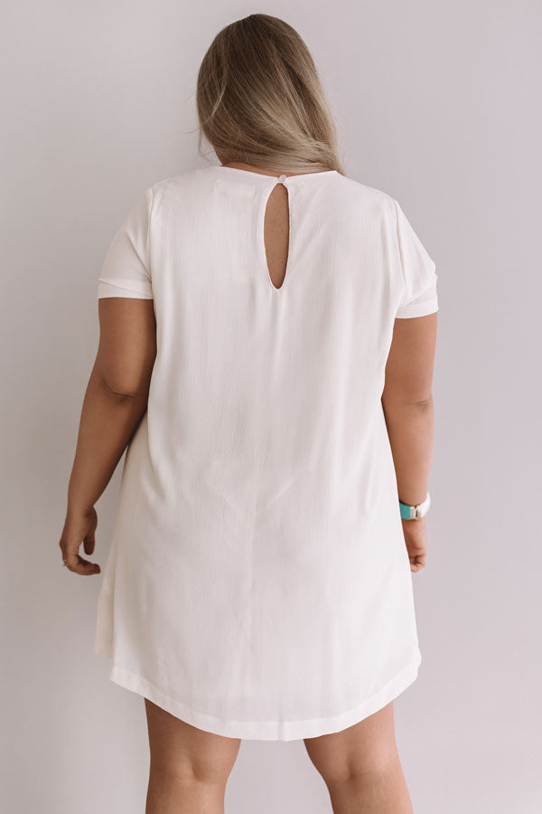 Pier Party Shift Dress In Cream Curves Image - 3