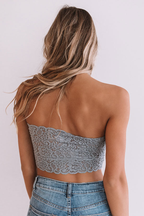 Scallop Lace Bandeau in Grey • Impressions Online Boutique
